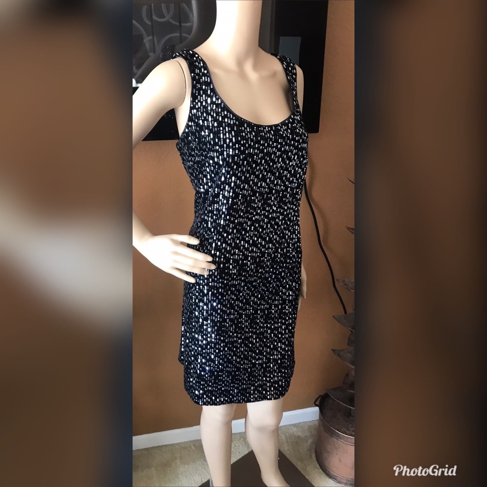NWT Calvin Klein Velvet Sequins Mini Dress